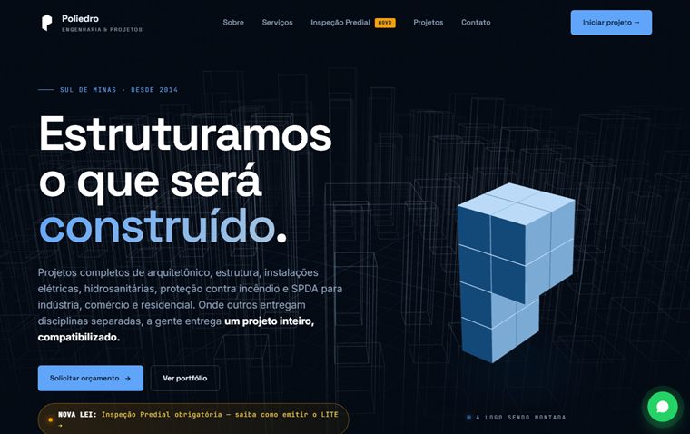 Site Poliedro Engenharia